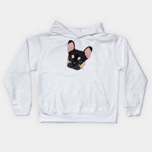 Black French Bulldog Kids Hoodie